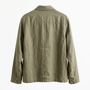 Men's <b>Summer</b> Polyester Cargo <b>Jacket</b> <b>Lightweight</b> Utility Casual Finished Zipper OEM ODM Wholesale Factory Custom Logo Low MOQ - Product Image 3