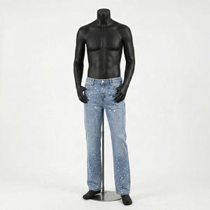 Jean en denim coupe droite personnalisé pour homme, haute qualité, style hip-hop urbain, délavé, 100 % coton respirant pour homme 2026 - Product Image 1