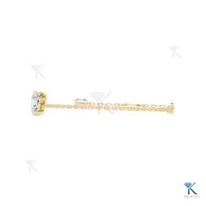 Lab Grown Diamond Three Stone Multi-Cut Chain <b>Bracelet</b> 14K 18K <b>Solid</b> Gold Fine Women Luxury Jewelry Manufacturer Wholesale - Product Image 5