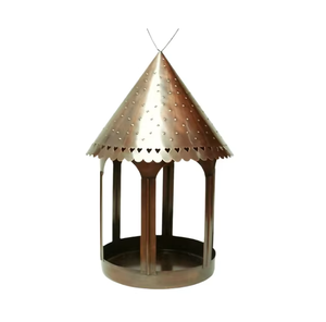 Casa para Pájaros de Hierro Hecha a Mano con Recubrimiento de Polvo Blanco para un Refugio Decorativo y Funcional para Aves - Product Image 5