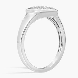 14K Yellow Gold <b>Cushion</b> Pavé Lab Grown Diamond <b>Ring</b> - Product Image 6