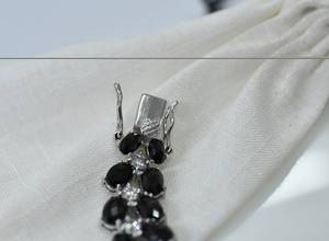 Black Onyx <b>Bracelet</b> 925 Sterling <b>Silver</b> Gemstone Jewelry Lightweight Elegant Minimal <b>Bracelet</b> For Women Gift - Product Image 2