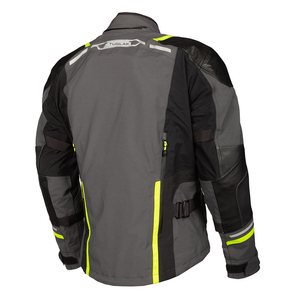 Veste de moto réfléchissante grise pour homme, manches longues, coupe-vent, équipement de conduite toutes saisons - Product Image 3