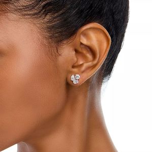 Pendientes de Diamantes Cultivados en Laboratorio con Tres Piedras Personalizados, Oro Real de 14K y 18K, Certificados por IGI, Estilo Trío, para Mujer - Product Image 1
