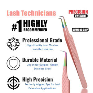 Pinces de précision pour extensions de cils, pinces à cils pour outils de formation en esthétique, pinces pour extensions de cils - Product Image 4
