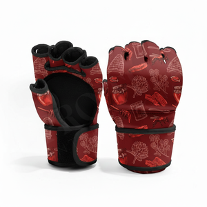 Guantes de Sparring MMA con Diseño Impreso Personalizado, de Cuero PU, para Entrenamiento de Boxeo, con Palma Abierta, Guantes de Protección para Kickboxing - Product Image 3