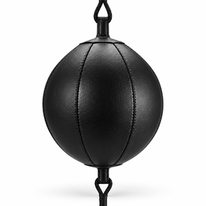 Ballon de vitesse de boxe professionnel en cuir véritable à double extrémité avec logo personnalisé pour l'entraînement de boxe et la réflexe, idéal pour la vente en gros - Product Image 5