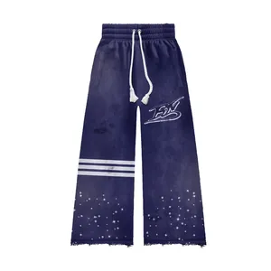 Ensemble de survêtement à capuche pour homme, style sportif, bleu foncé, imprimé avec des étoiles et un logo sur le devant, vêtements d'automne - Product Image 2