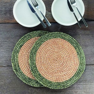 Wholesale Round Seagrass Placemat Handmade Bohemian Style Natural Woven Table <b>Mats</b> Made in Vietnam - Product Image 1