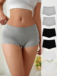 Women's High-Rise Basic Boxer Briefs 1pc Spandex/Cotton Underwear Everyday Comfortable manufactures made in Bangladesh - Product Image 3