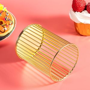 <b>Pen</b> Holder Cup for Desk Gold Makeup Brush Holder Pencil Stand Home Office Organizer Round Mesh Stationery Storage Container - Product Image 6