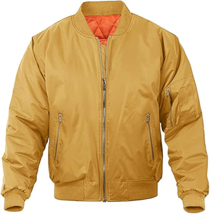 Durable Design Perfect For Casual Daily Wear Men <b>Leather</b> Bomber <b>Jacket</b> Premium <b>Leather</b> Construction Soft Comfortable Fit - Product Image 3