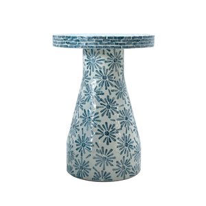 Designer MDF Bone Inlay Side Table Handmade Luxury Bedside Floral Accent table End Wardrobe Premium Home Hotel Furniture - Product Image 2