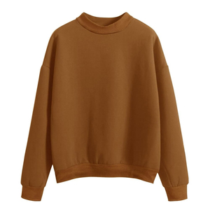 Sudadera de cuello alto para mujer, diseño minimalista, tela de primera calidad, ajuste cómodo, manga larga. - Product Image 5