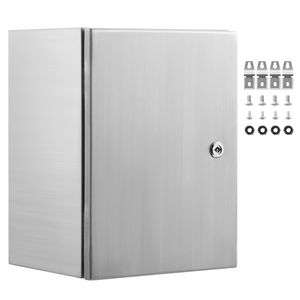 กล่องหุ้มอุปกรณ์ไฟฟ้าติดผนังกลางแจ้ง สแตนเลส 304 ขนาด 16"x 12"x 6" สำหรับอุปกรณ์อิเล็กทรอนิกส์และกล่องหุ้มเครื่องมือ - Product Image 1