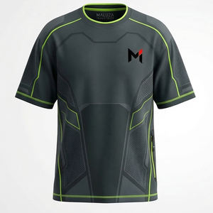 Multi-Panel <b>Patchwork</b> T-<b>shirt</b> Color Block Design Streetwear Fashion Custom Construction Cotton Blend Men's Oversized Fit Quick - Product Image 1