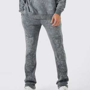 Conjunto Deportivo de Forro Polar para Hombre, Estilo Oversize, Resistente al Viento, para Invierno, con Sudadera y Pantalones con Efecto Deslavado Ácido, 400 GSM - Product Image 6