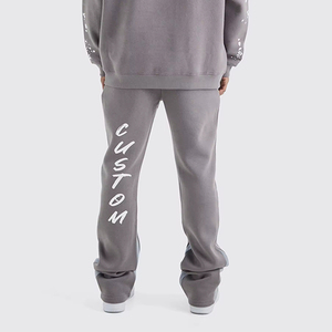 Pantalon de jogging évasé et pantalon large en coton 100 % respirant et doux, coupe droite ample, modèle 2026 - Product Image 6