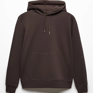 Sudadera con capucha premium color chocolate oscuro para hombre, suave, transpirable, mezcla de algodón, estilo casual, ropa de calle, sudadera de invierno. - Product Image 4