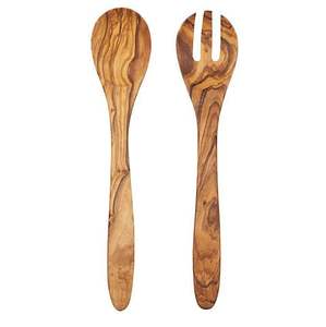 Ensemble de saladiers en bois les plus vendus, ustensiles de cuisine en bois de qualité supérieure, saladiers avec gravure et sculpture sur la poignée - Product Image 4