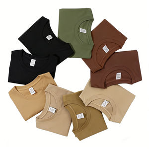 Wholesale Men T-<b>shirts</b> Oversized Polyester/Cotton T-<b>Shits</b> OEM Custom Logo Plain Fashion Streetwear Private Label - Product Image 2