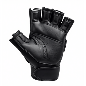 Gants de hockey sur gazon en PVC personnalisés à demi-doigts pour la main gauche, rembourrés, protection athlétique, pour matchs et entraînements, équipement sportif, vente en gros - Product Image 4