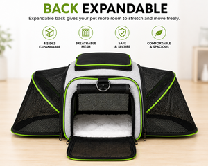 4-Side Expandable Foldable Portable <b>Cat</b> Dog <b>Backpack</b> OEM ODM Custom Logo Breathable Mesh Pet Travel Carrier Direct Manufacturer - Product Image 5