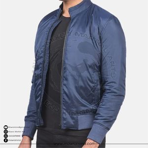 Veste bomber unisexe personnalisée avec logo camouflage sur le devant, en satin imperméable et respirant, patchwork, broderie, fermeture éclair, style varsity, OEM - Product Image 3