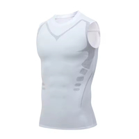 Débardeur de compression sans manches respirant pour homme, col rond, en Spandex/Polyester, pour le sport, la course, la gym, l'entraînement, imprimé animal