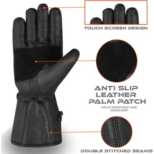 Gants de moto d'été personnalisés avec logo, protection rigide des phalanges, en cuir carbone anti-choc, imperméables et respirants pour le sport - Product Image 2
