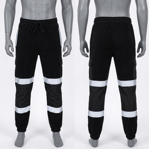 Pantalon de travail haute visibilité RICSA INTERNATIONAL pour homme, jaune et noir, en polyester, avec bandes réfléchissantes, plusieurs poches, uniforme de sécurité - Product Image 6