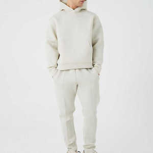 Customized High Quality Men Tracksuits Sweat Suit Fleece Color Blank Full Sleeved <b>Hoodie</b> Men Tracksuits - Product Image 1