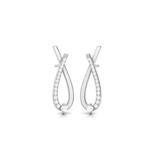 Boucles d'oreilles clous en forme de goutte d'eau plaquées or, en argent sterling 925, serties de zircone cubique, boucles d'oreilles clous en forme d'infini, bijoux fantaisie pour femmes, à porter au quotidien, cadeau - Product Image 4