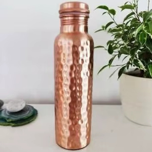 Botella de Cobre con Logotipo Personalizado, Artículo de Regalo, Botella Ayurvédica para la Salud, Vajilla Metálica Premium - Product Image 1