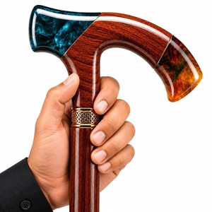 Exclusive Resin Design Wooden <b>Walking</b> Cane Best Quality Luxury Design Mobility Stick for Men Everyday Outdoor <b>Walking</b> Wholesale - Product Image 5
