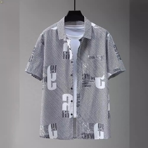 86% Polyester 14% Nylon Plus Size Men's Summer Vacation Beach Shirt Printed Short Sleeve Button-up Casual Aloha Shirts For Men - Product Image 4