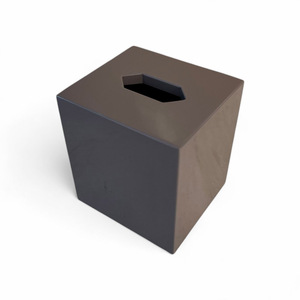 Lacquer tissue <b>box</b> for restaurant dining table decor hand-crafted lacquered cover dispenser - Product Image 4