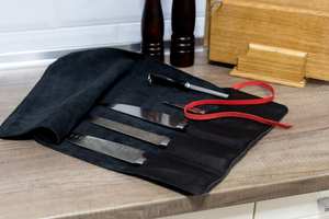 Étui de rangement portable pour ustensiles de cuisine, pochette pour couteaux de chef, sac de transport pour couteaux de chef, support de couteaux de cuisine, sac enroulable LKR-0278 - Product Image 5