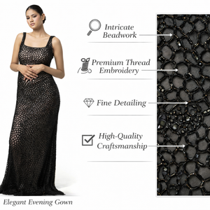 Vestido de noche estilo sirena para mujer de diseñador |   Vestido Formal Premium para Bodas, Fiestas y Eventos de Alfombra Roja, Calidad de Exportación al por Mayor - Product Image 6