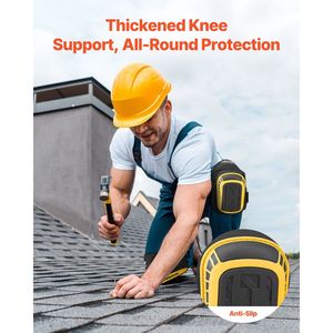 Ginocchiere da Lavoro per Uomo con 2 Cinghie di Estensione, Protezione Antiscivolo in Schiuma Gel per Lavori Pesanti - Product Image 3