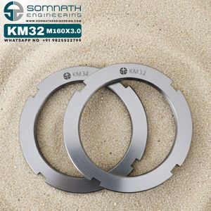 Écrou de blocage DIN 981 KM32 pour usage industriel intensif, CLASSE 4, auto-bloquant, entièrement fileté, à droite, pour roulement, diamètre du trou 158 mm - Product Image 1