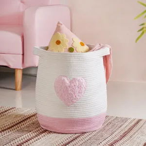 Natural Cotton <b>Storage</b> <b>Baskets</b> for Living Room, Bedroom, and Office Organization - Product Image 3