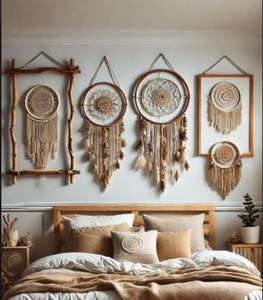 Tapiz de Yute Natural Hecho a Mano para Decoración Boho del Hogar y la Sala de Estar - Product Image 3