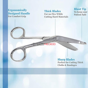 Tijeras de sutura manuales de 5.5/4.5 pulgadas y juego de instrumentos quirúrgicos hemostáticos de acero inoxidable marca SIGAL MEDCO con certificación CE - Product Image 5