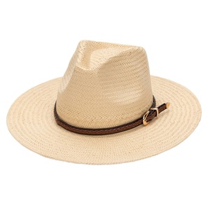 Sombrero de Sol Casual para Adultos, para Playa, Deportes al Aire Libre, Viajes, Sombrero Panamá de Cuero Personalizado, Unisex, de Secado Rápido, Transpirable y Ajustable - Product Image 1