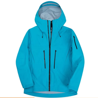 Veste d'extérieur unisexe imperméable coupe-vent respirante fine à coque rigide avec capuche, fermeture éclair, coutures thermosoudées, coupe 3D pour la randonnée