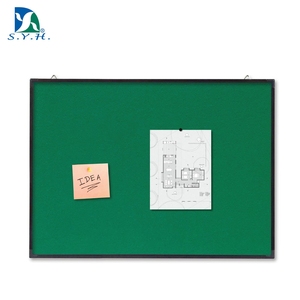 Tablero de tela verde montado en la pared del hogar, tablón de anuncios - Product Image 1