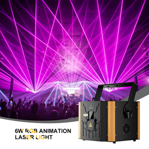SHEHDS Animation Laser Light 6W <b>RGB</b> Projector for Stage DJ Disco Show with APP DMX ILDA <b>Control</b> - Product Image 2