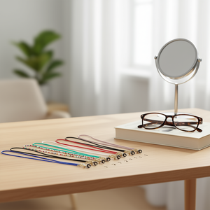 Catenella per Occhiali a Tre Fili con Perline N, 70 cm, a Forma di U, alla Moda, per Accessori Occhiali - Product Image 3