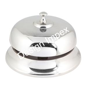 ระฆังโต๊ะทองเหลืองสไตล์ amerian ระฆังตั้งโต๊ะประดับโต๊ะทำจากนิกเกิลขัดเงางานฝีมือโลหะใช้ในสำนักงานสำนักงาน - Product Image 1